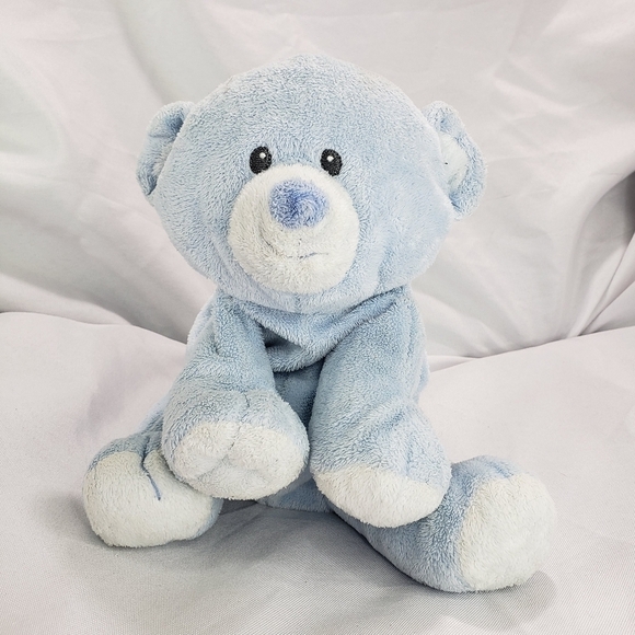 🌞SOLD🌞 TY Pluffies Baby Woods Blue Teddy Bear Plush Stuffed Toy 9 Inch 2010 - Picture 1 of 7